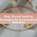 Best Shared Hosting Providers for E-commerce Websites