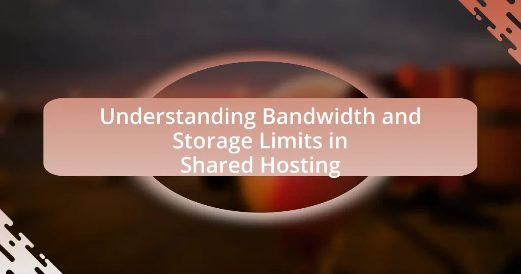 Understanding Bandwidth and Storage Limits in Shared Hosting
