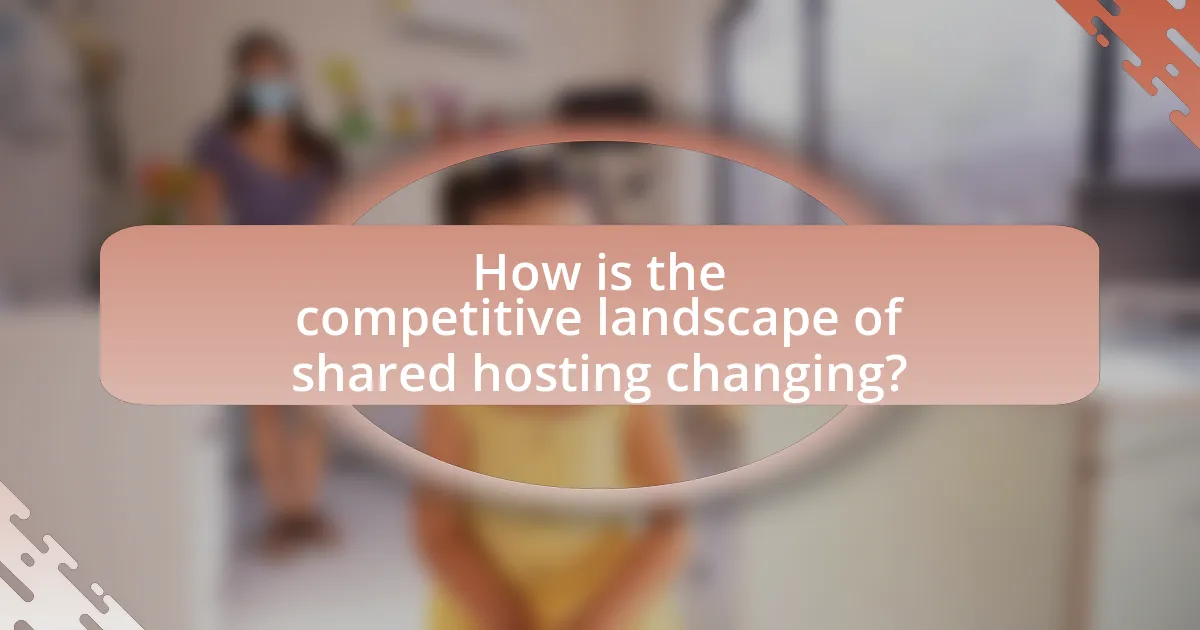 How is the competitive landscape of shared hosting changing?