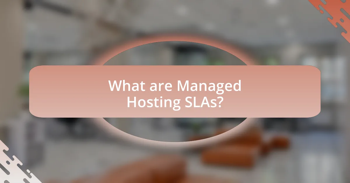 What are Managed Hosting SLAs?