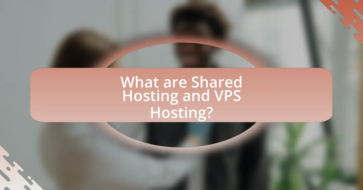 What are Shared Hosting and VPS Hosting?