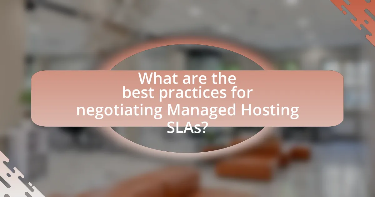 What are the best practices for negotiating Managed Hosting SLAs?