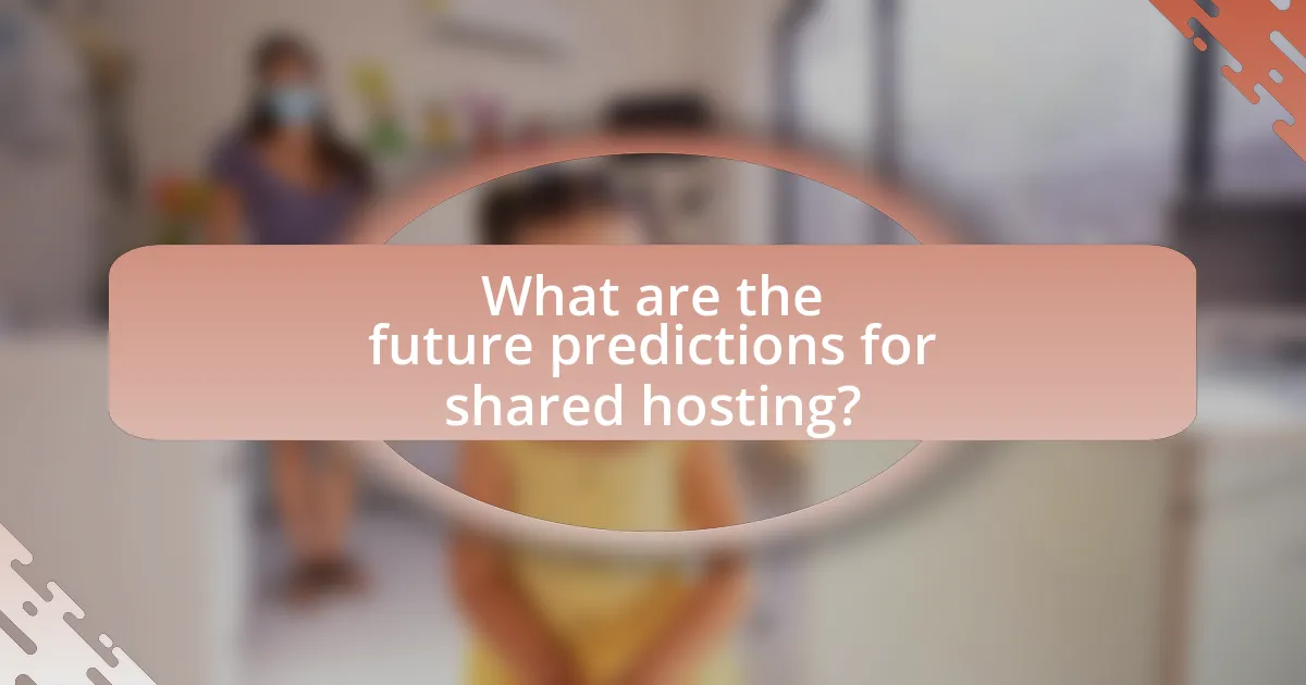 What are the future predictions for shared hosting?