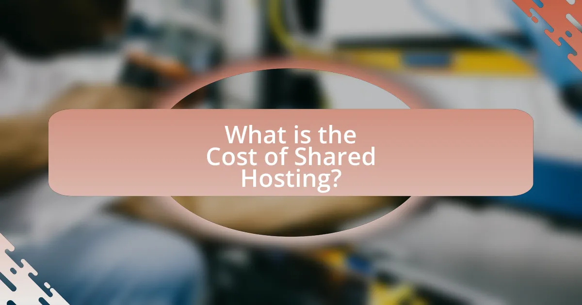 What is the Cost of Shared Hosting?