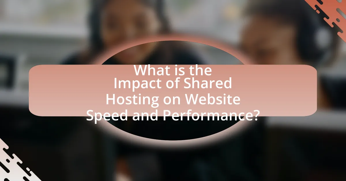 What is the Impact of Shared Hosting on Website Speed and Performance?
