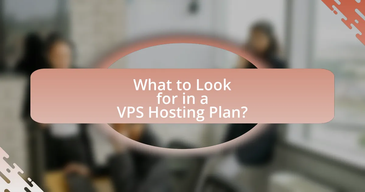 What to Look for in a VPS Hosting Plan?